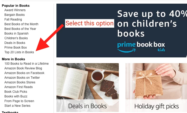 find book idea on amazon
