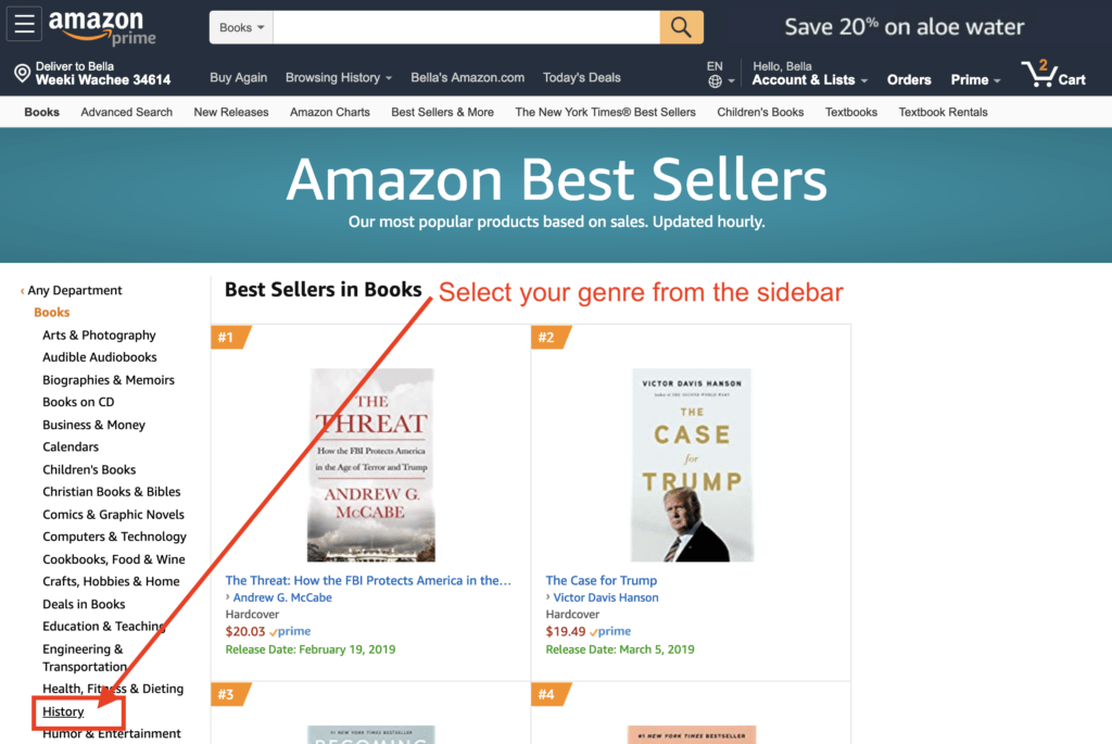 how to write a book title search example