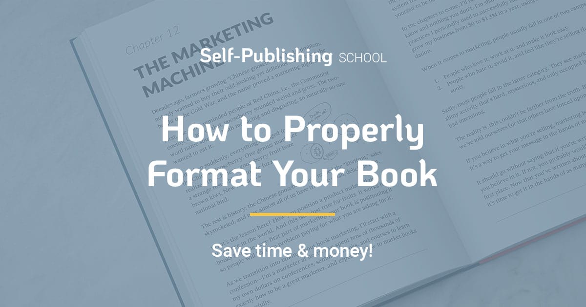 How To Format A Book 7 Money Sucking Book Format Mistakes To Avoid