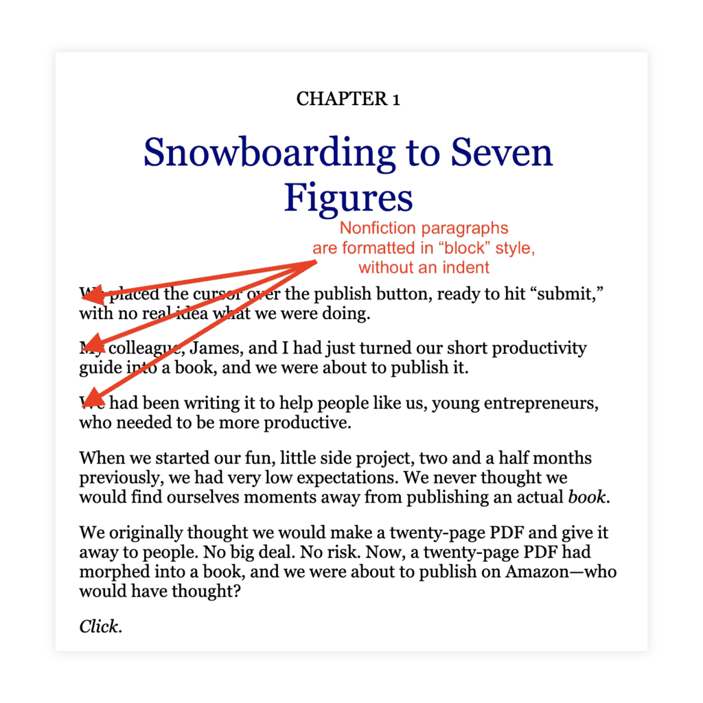 format a book nonfiction example