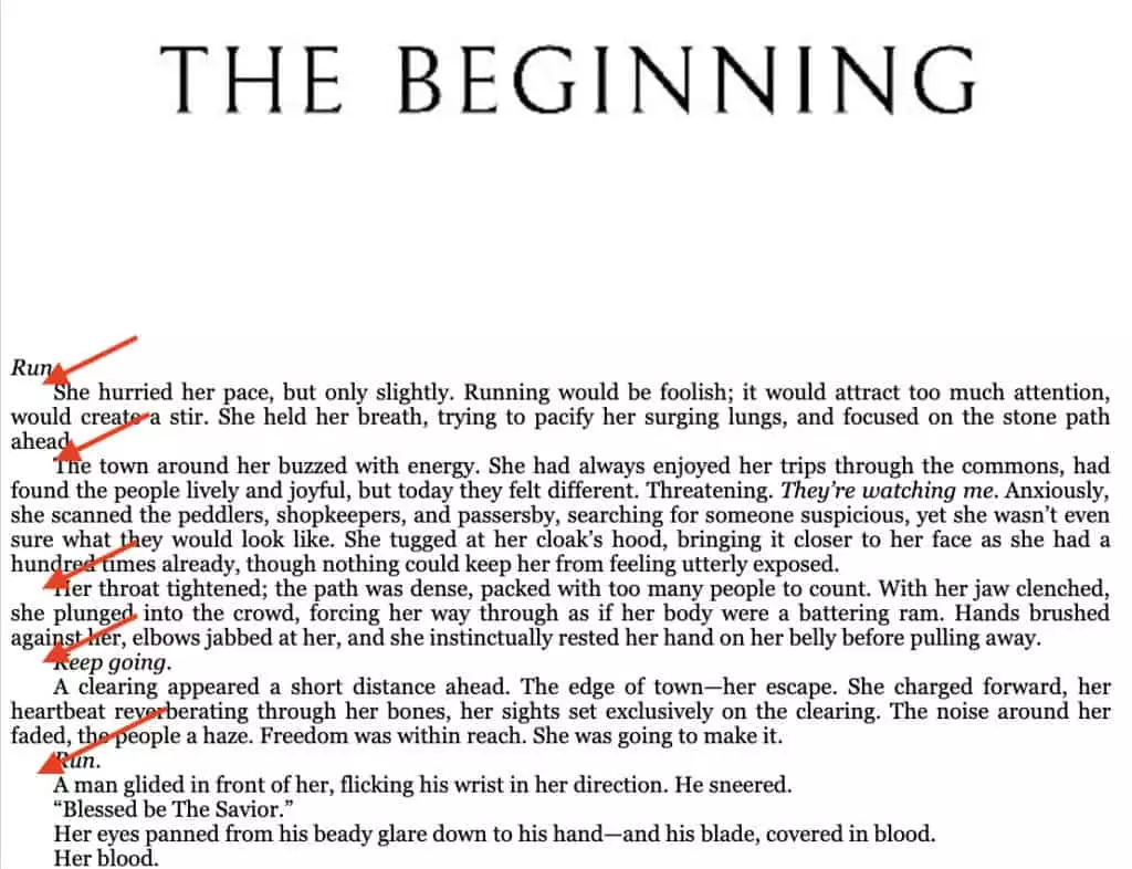 how to format a fiction book