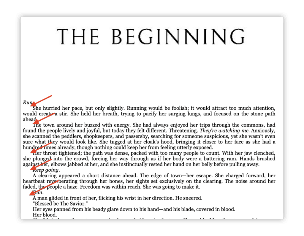 how to publish a book fiction format example