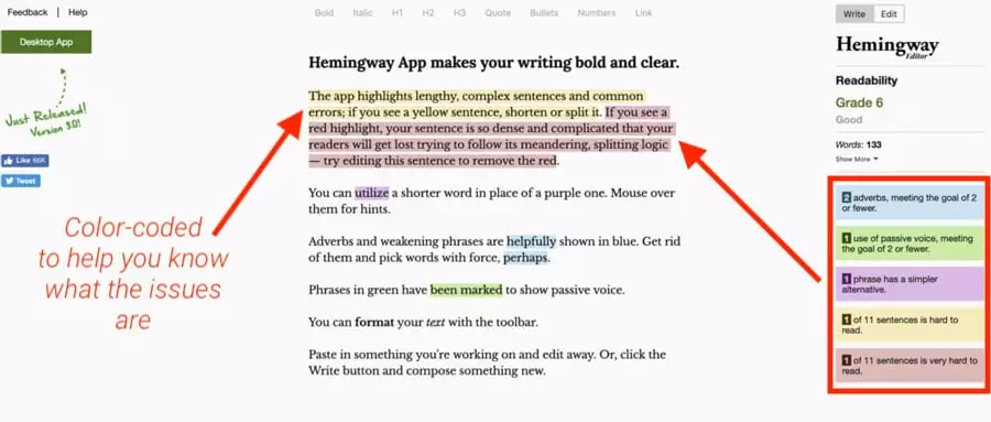 Hemingway Editor App