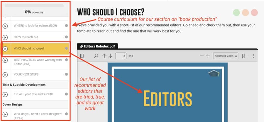 how to publish a book choosing editor
