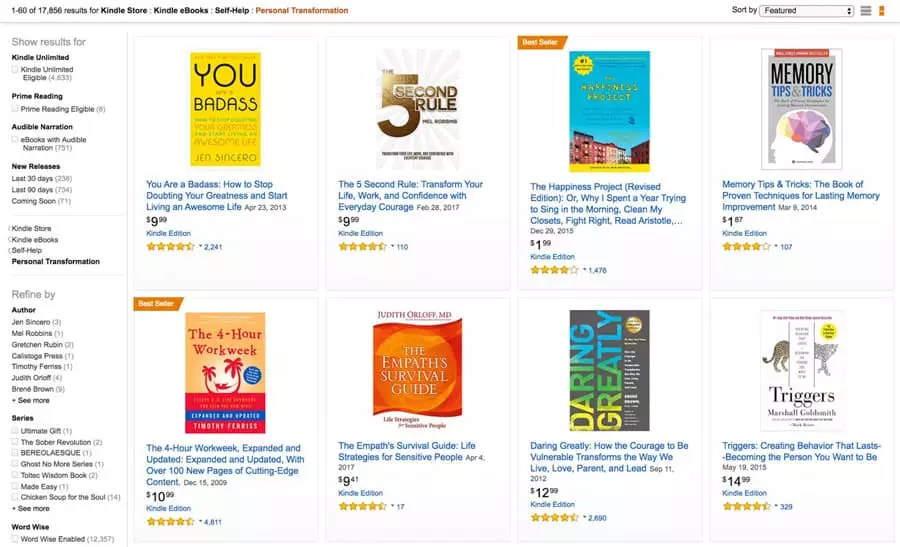 amazon categories