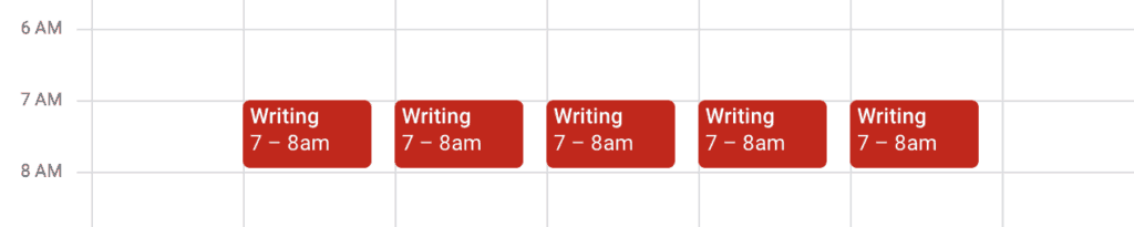 Schedule Your Writing Habit