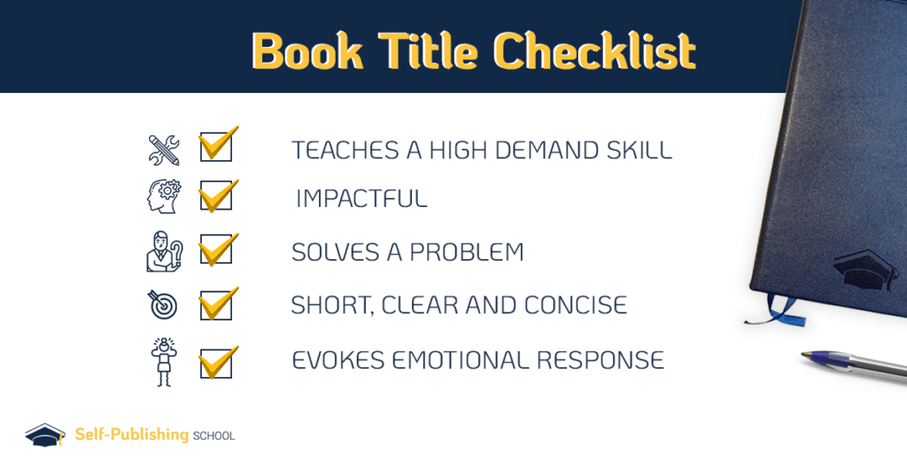 book title checklist