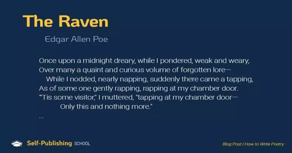 Writing Poetry Example The Raven By Edgar Allen Poe