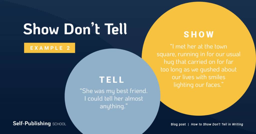 how to show don't tell creative writing