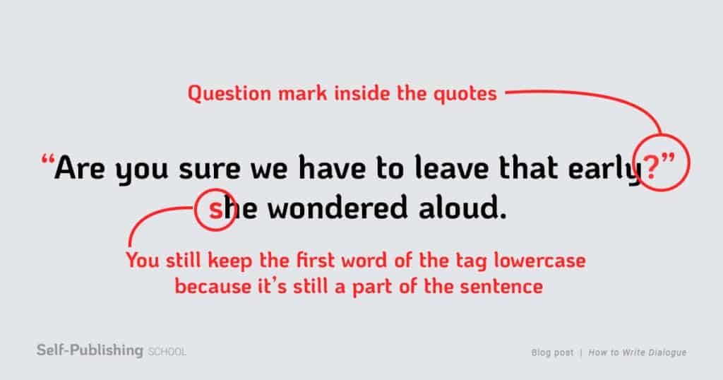 Solid Grey Background  With Black And Red Letters How To Write Dialogue Example Writing Dialogue Question Example