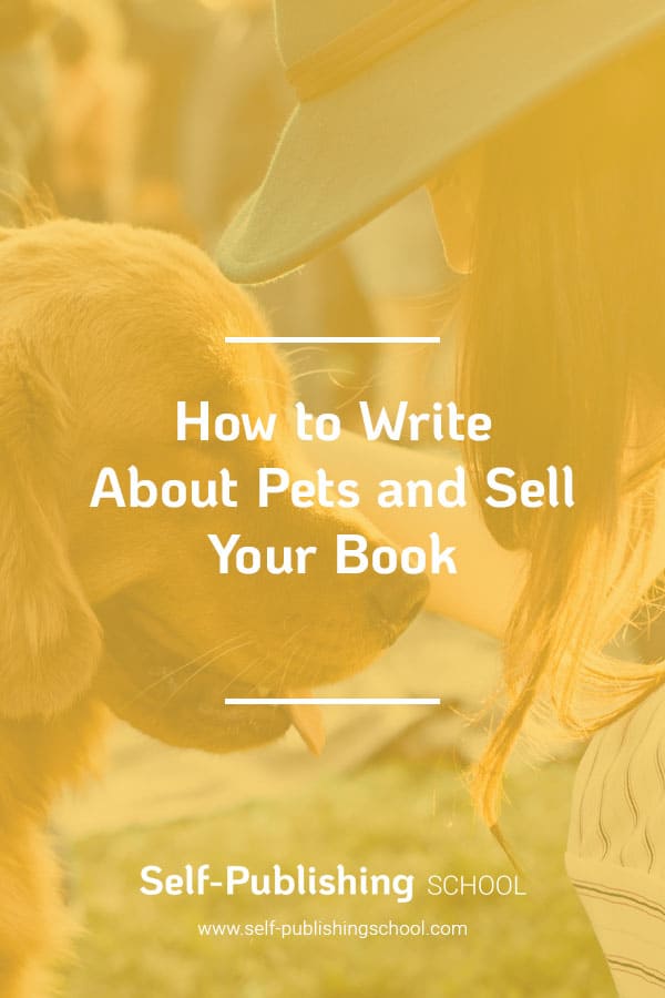 how to write about pets graphic showing a woman and a dog