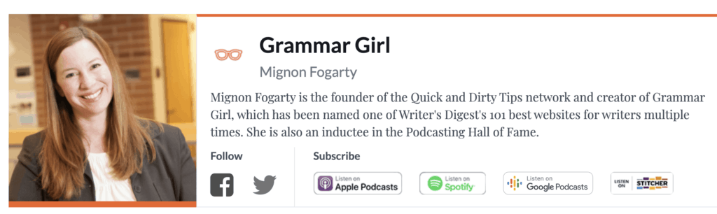 Writing Podcasts Grammar Girl
