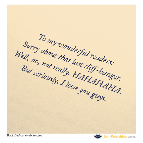 Hahahahaha, you guys know I love a good book dedication/author's note.  What's your favorite? If you have authored a book, did you…