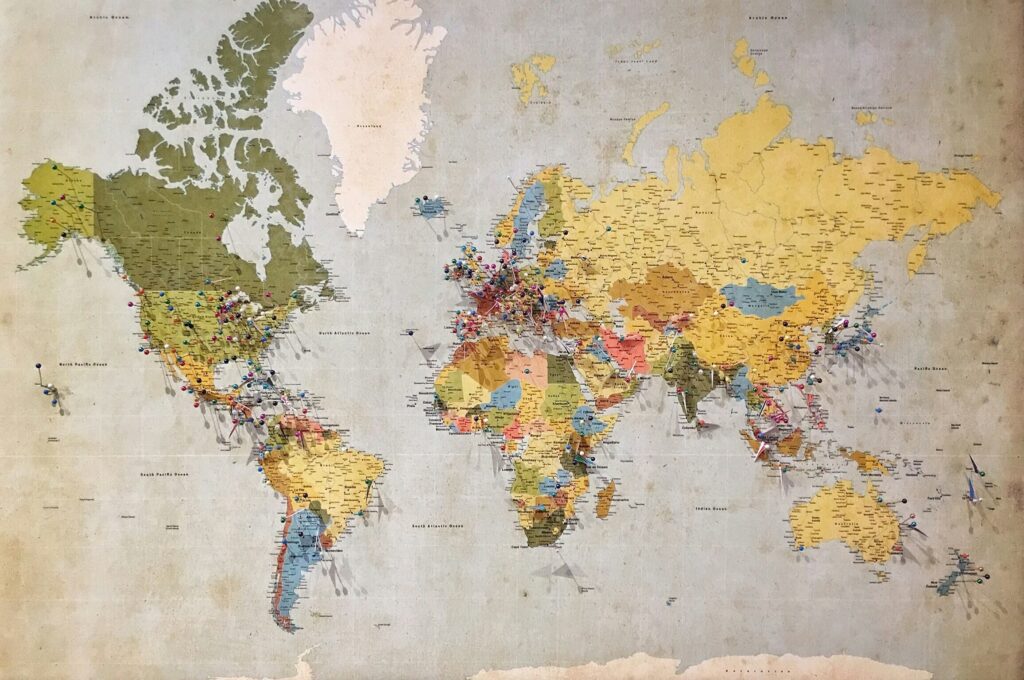 flat map of world flat map of world