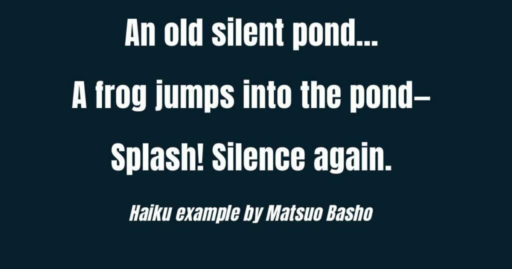 What Is A Well Known Haiku Poem Infoupdate