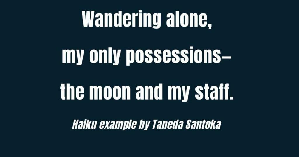 Haiku Poem Example From Taneda Santoka