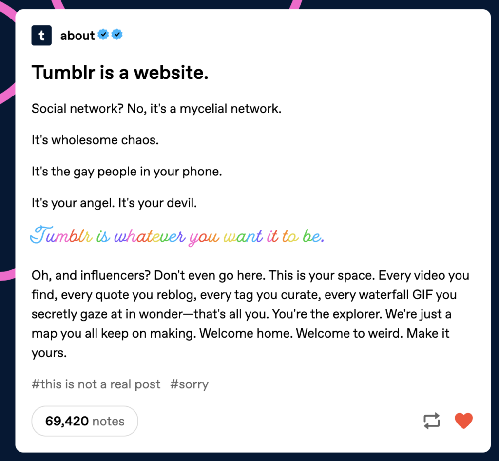 Tumblr For Authors Definition
