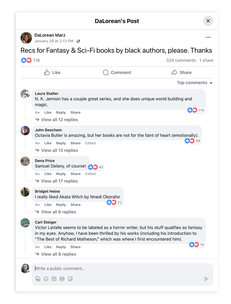 books by black authors example facebook