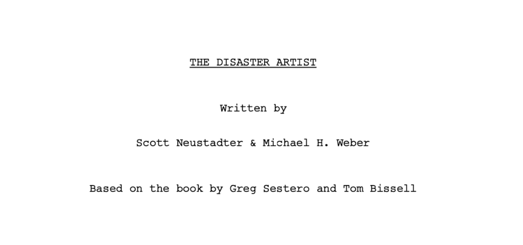 Screenplay Title Page