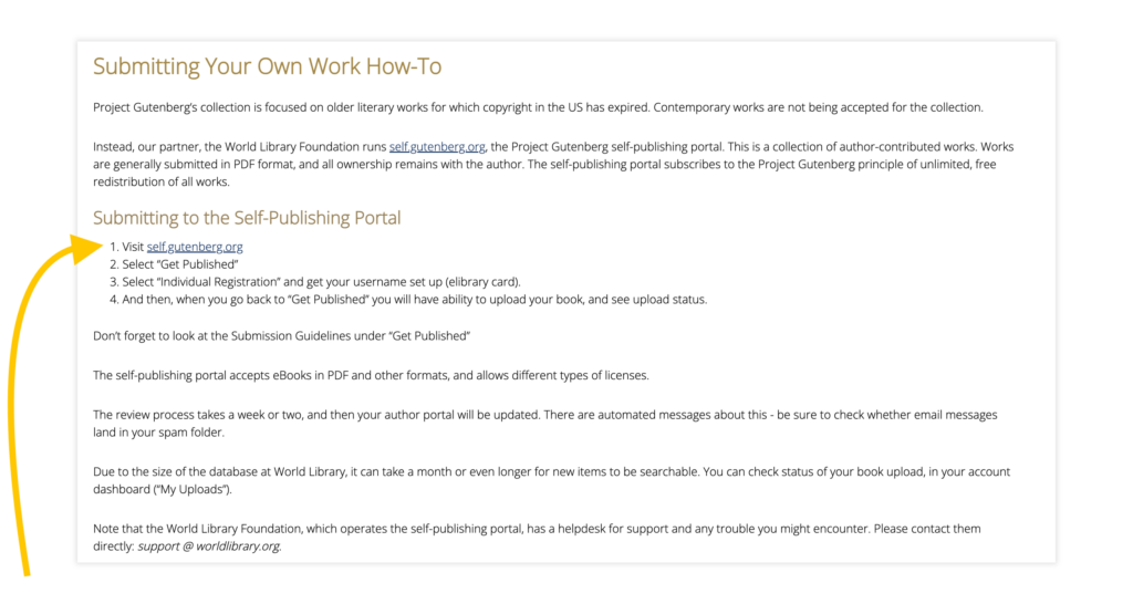 Review Of Project Gutenberg Self Publishing Portal