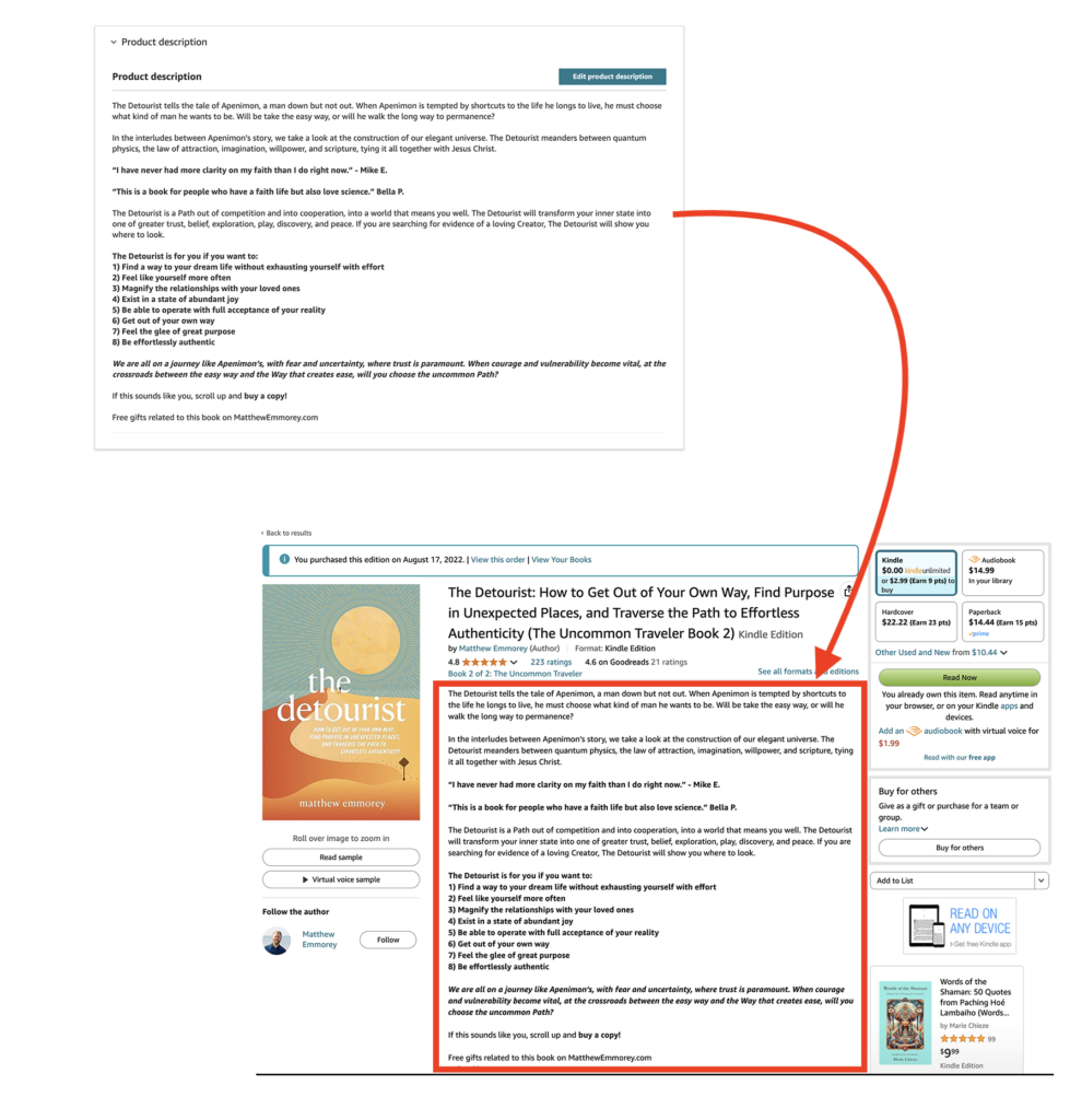 amazon author central product description and live page amazon author central product description and live page view