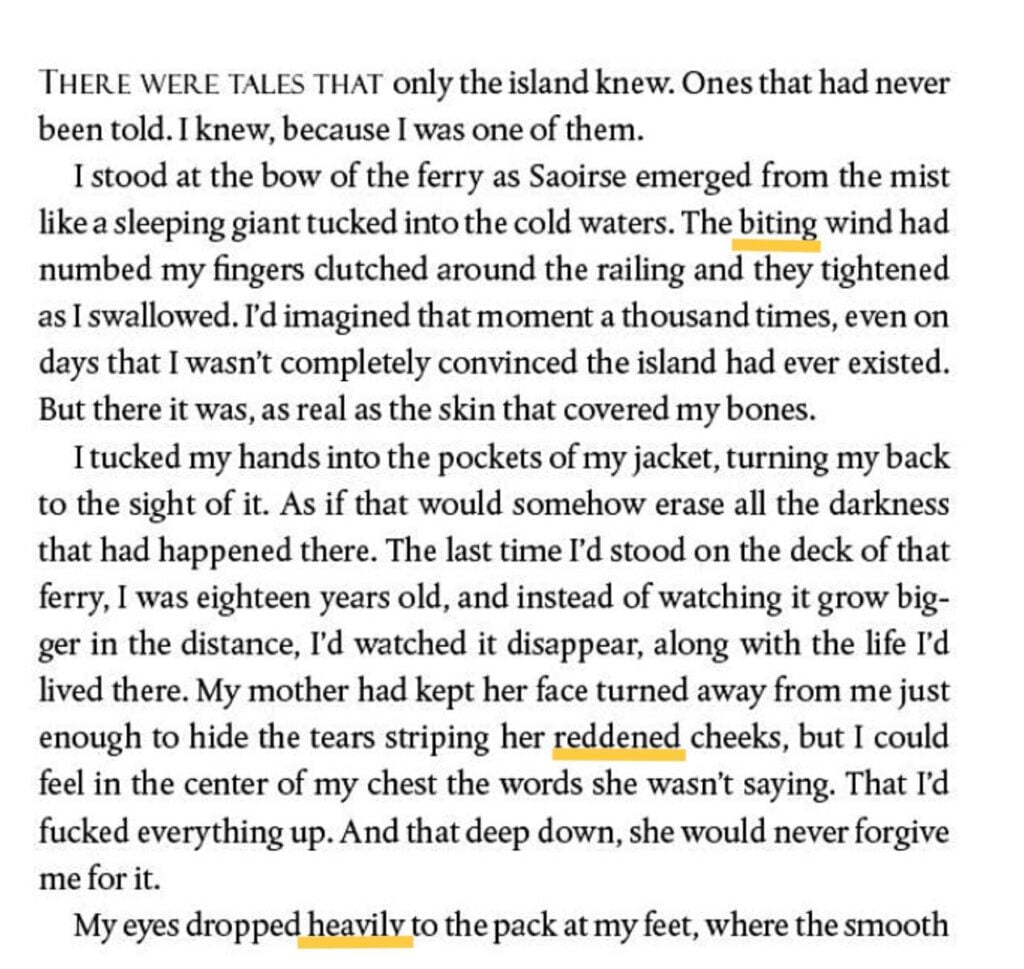 using words from descriptive verbs list example from Spells for Forgetting using words from descriptive verbs list example from Spells for Forgetting