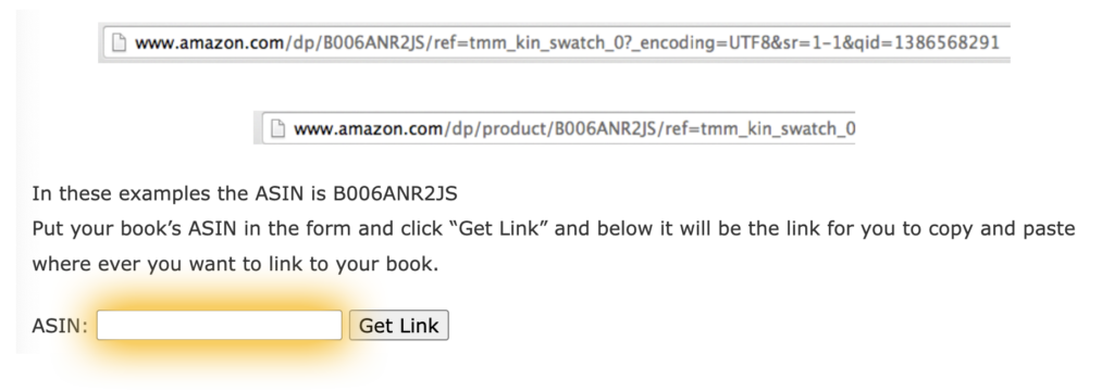 Amazon Universal Book Links Example