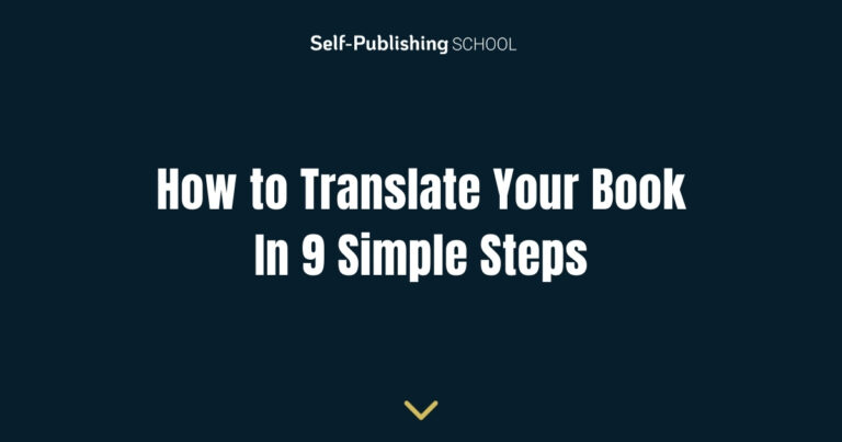 The text "How to Translate Your Book In 9 Simple Steps" on a dark background.