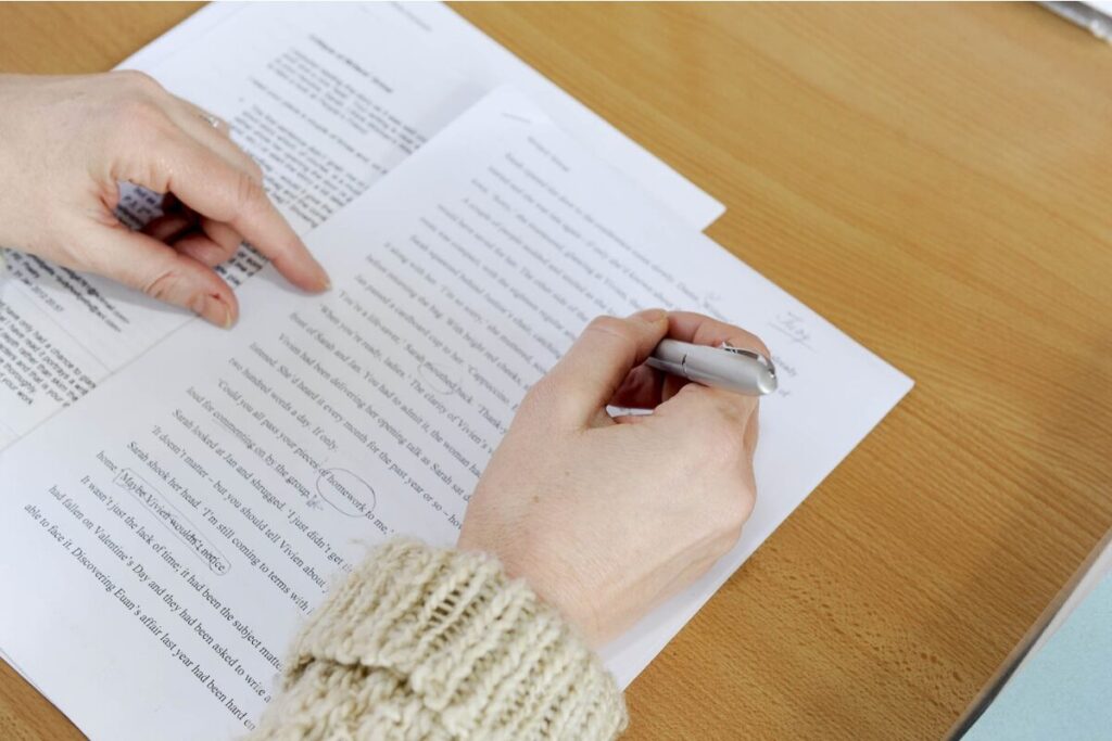 Copy of list of book publishers for first time autho 4 fiction editing - fiction editor editing a manuscript
