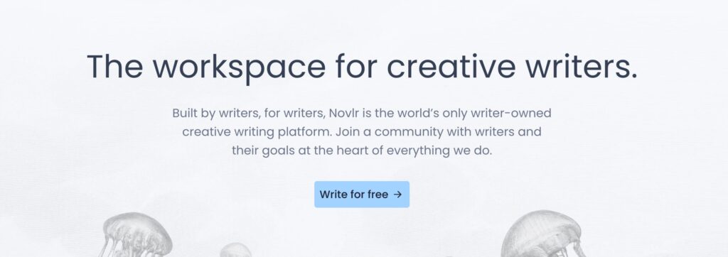screenshot of novlr site with text screenshot of novlr site with text