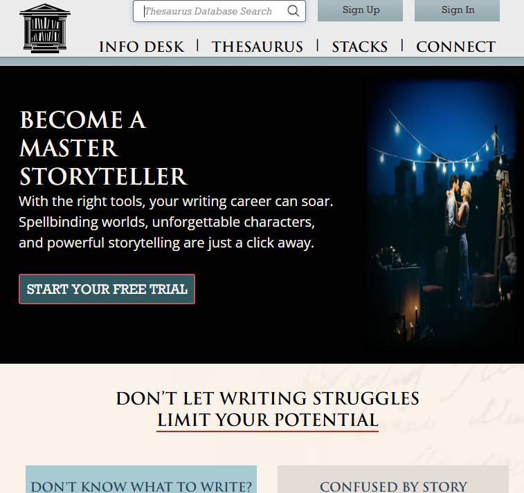 One Stop For Writers Review -- Website Homepage