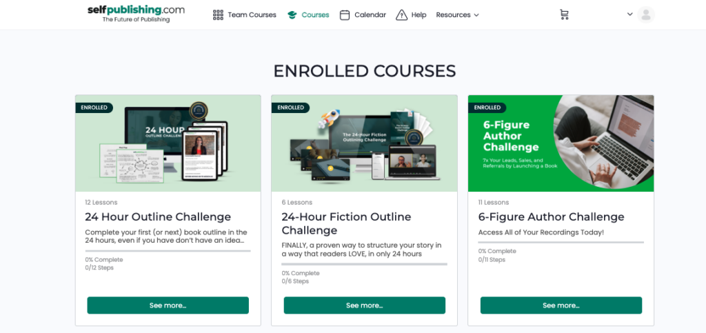 Get help writing a book with selfpublishing.com's online courses. 