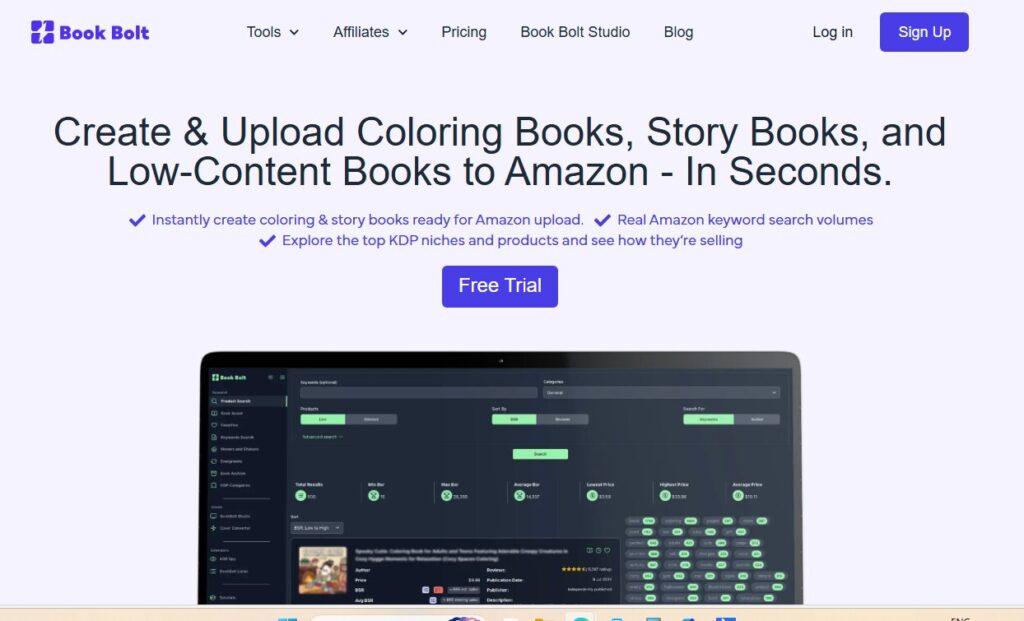 Book Bolt For Finding Top Amazon Book Search Terms