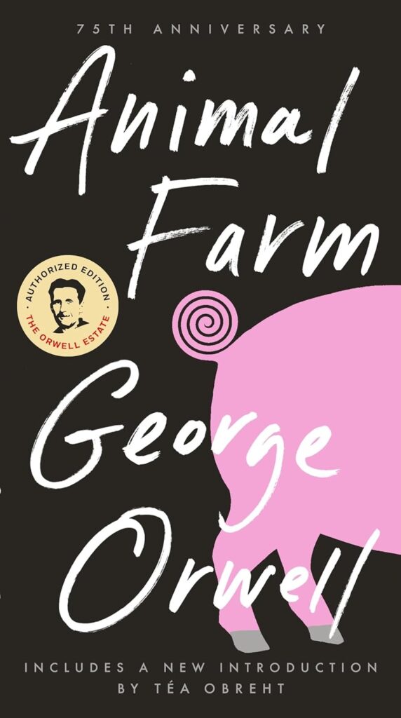 Book Cover Typography Combination Cover Example: Animal Farm By George Orwell